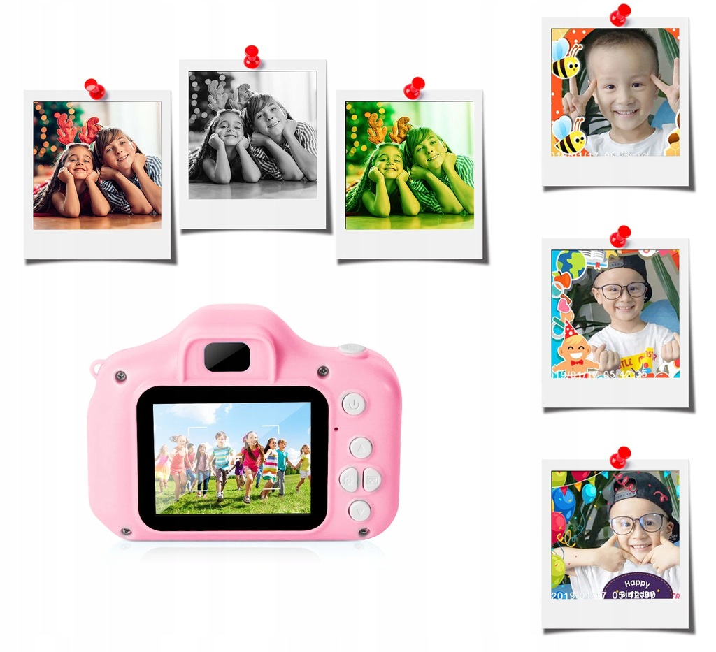 APARAT CYFROWY FOTOGRAFICZNY 12MPX ZABAWKA DLA DZIECI KAMERA + 4 GRY Marka Lewer